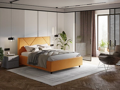 Кровать 200х220 Tessera Grand - Мягкая кровать с высоким изголовьем и стильными ножками из массива бука