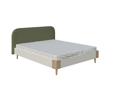 Большая кровать Lagom Plane Chips - Оригинальная кровать без встроенного основания из ЛДСП с мягкими элементами.