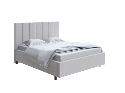 Бежевая кровать Oktava - Кровать в лаконичном дизайне в обивке из мебельной ткани или экокожи.