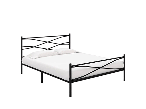 Кровать 180х200 Страйп - Изящная кровать с облегченной металлической конструкцией и встроенным основанием