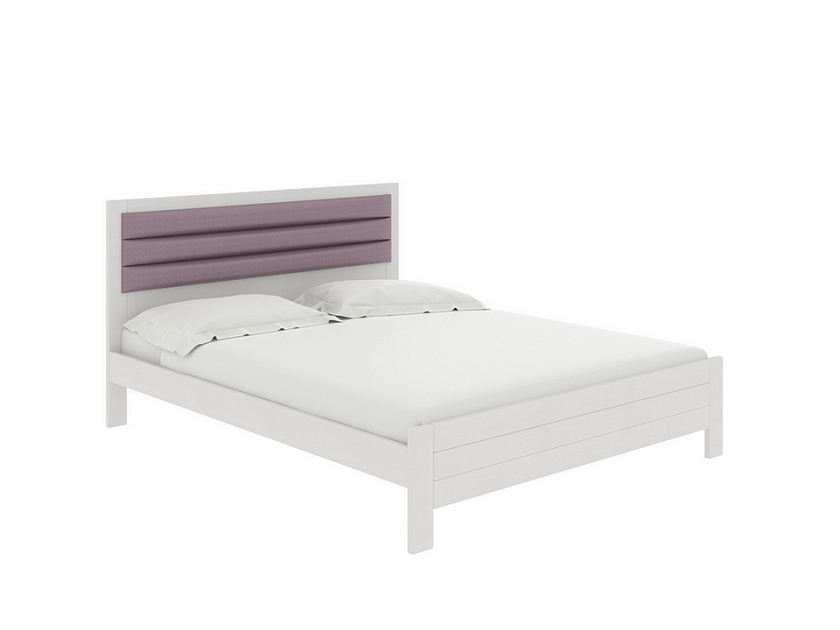 Кровать Prima 80x190 Ткань/Массив Тетра Графит/Белая эмаль (сосна) - Кровать в универсальном дизайне из массива сосны.