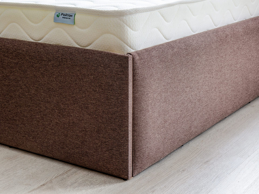 Кровать Forsa 140x200 Ткань: Велюр Ultra Горячий шоколад - Универсальная кровать с мягким изголовьем, выполненным из рогожки.