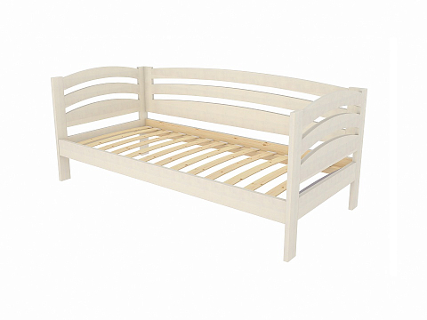 Кровать в скандинавском стиле Веста софа-R - Детская кровать из массива с боковыми спинками.