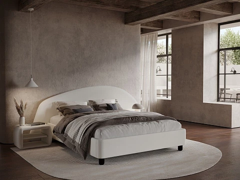 Кровать Кинг Сайз Sten Bro Right - Мягкая кровать с округлым изголовьем на правую сторону