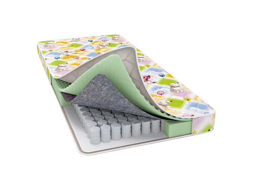 Матрас Baby Care 60x120  Print - Детский матрас на независимом пружинном блоке с безопасным наполнителем