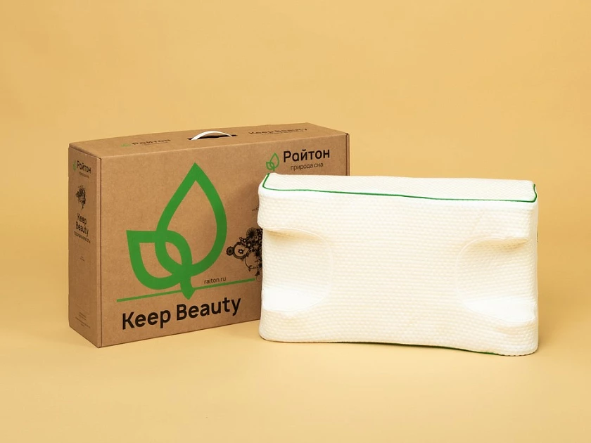 Подушка Keep Beauty 27x50  Несъемный Memocoat + съемный трикотаж - Инновационная подушка для поддержания тонуса лица